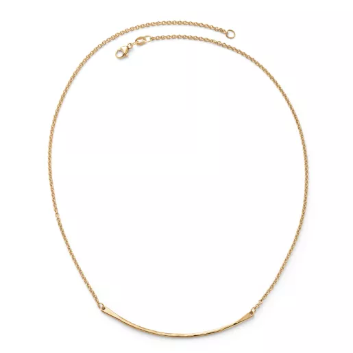 Hammered Crescent Changeable Charm Necklace