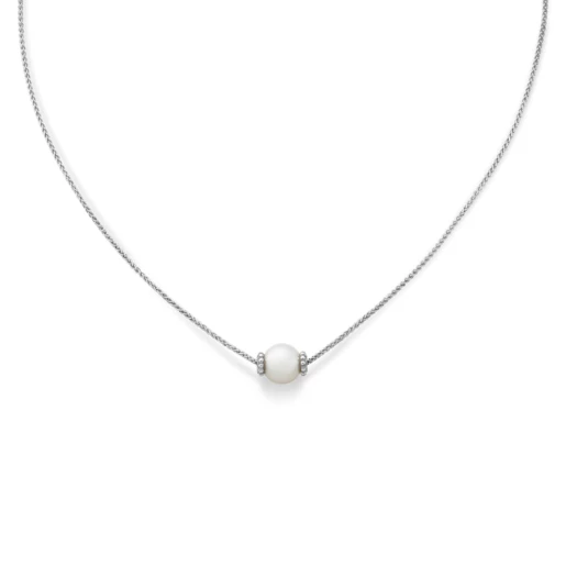 Beaded Cultured Pearl Slider Necklace