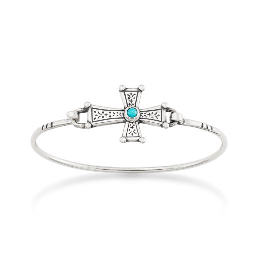 Mission Cross Hook-On Bracelet with Turquoise