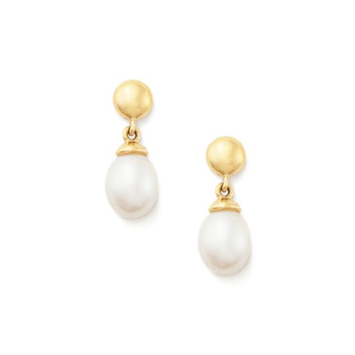 Cultured Pearl Teardrop Earrings