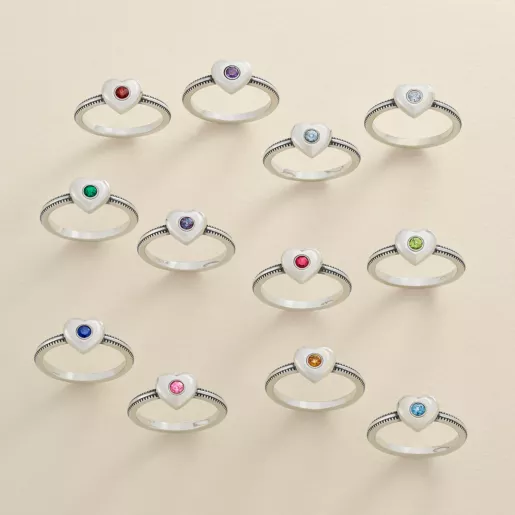 Keepsake Heart Birthstone Ring