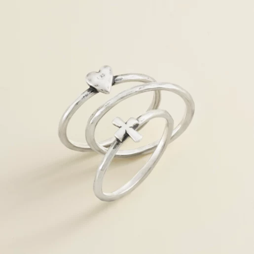 Faith and Love Ring Set