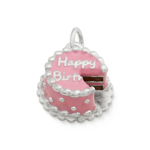 Enamel Birthday Cake Charm
