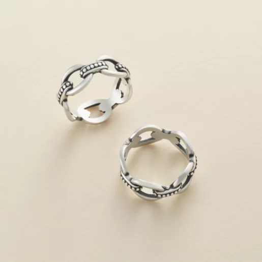 Beaded Connected Links Ring