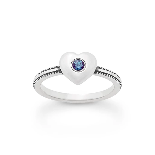 Keepsake Heart Birthstone Ring