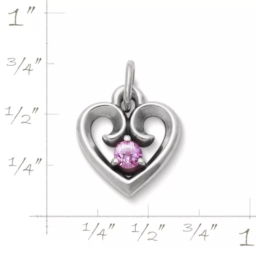 Avery Remembrance Heart Birthstone Pendant