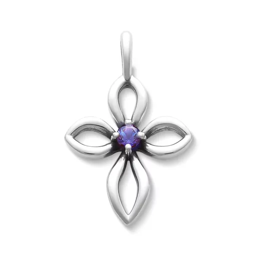 Avery Remembrance Birthstone Cross Pendant