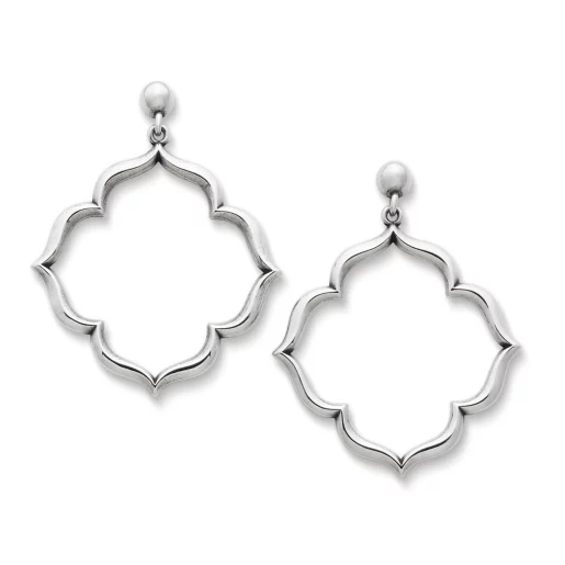 Venetian Frame Hoop Drop Earrings