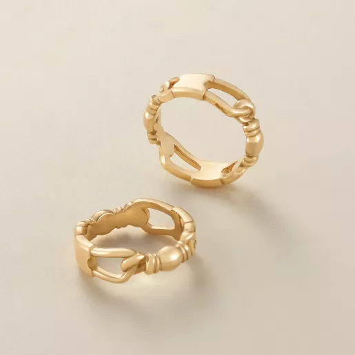 Men’s Curb Chain, Faith Ring and Forged Bracelet