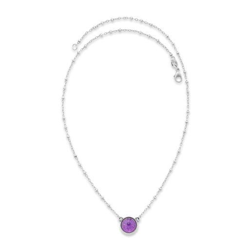 Sculpted Daisy Layered Gemstone Necklace