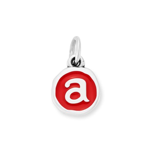 Enamel Initial Disc Charm