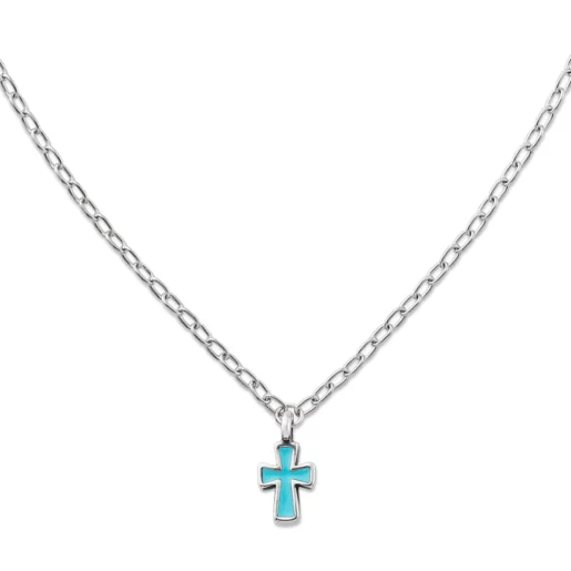 Enamel Petite Cross Necklace
