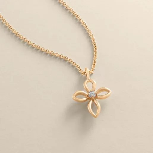 Avery Remembrance Birthstone Cross Pendant