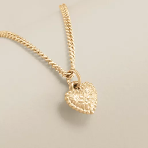 Petite Floral Heart Charm