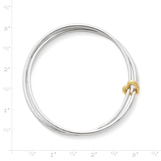 Heart of Gold Combo Bangle Bracelet
