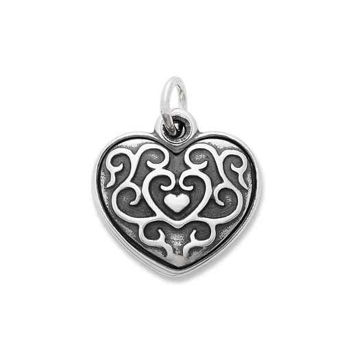Ornate Heart Swivel Locket Charm