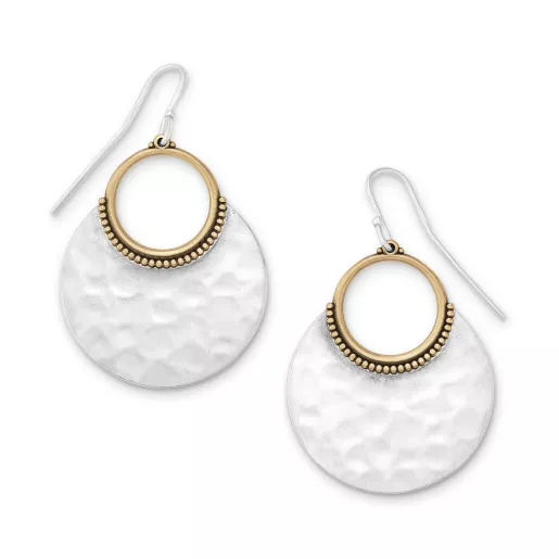 Hammered Eclipse Dangle Earrings