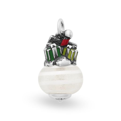 Enamel North Pole Art Glass Charm