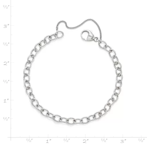 Twisted Wire Cable Charm Bracelet