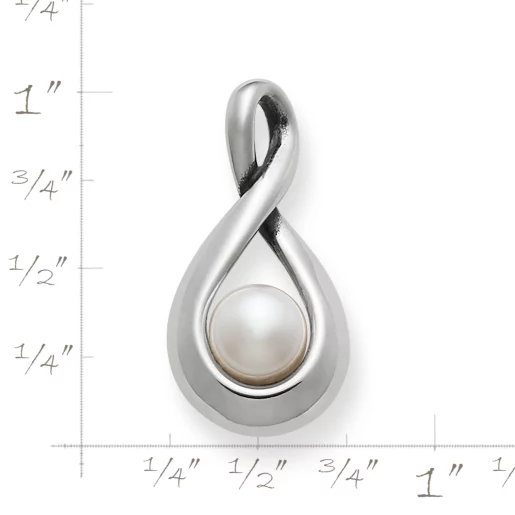 Graceful Twist Pendant with Cultured Pearl