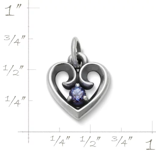 Avery Remembrance Heart Birthstone Pendant