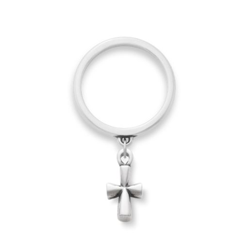 St. Teresa Cross Charm Dangle Ring