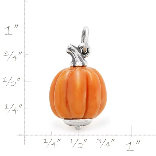 Harvest Pumpkin Art Glass Charm