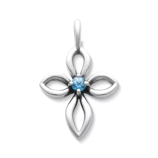 Avery Remembrance Birthstone Cross Pendant