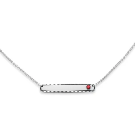 Engraveable Horizon Gemstone Necklace