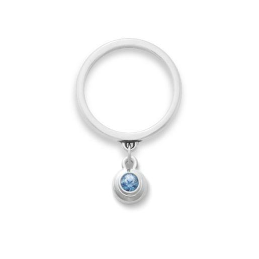 Avery Remembrance Birthstone Charm Dangle Ring