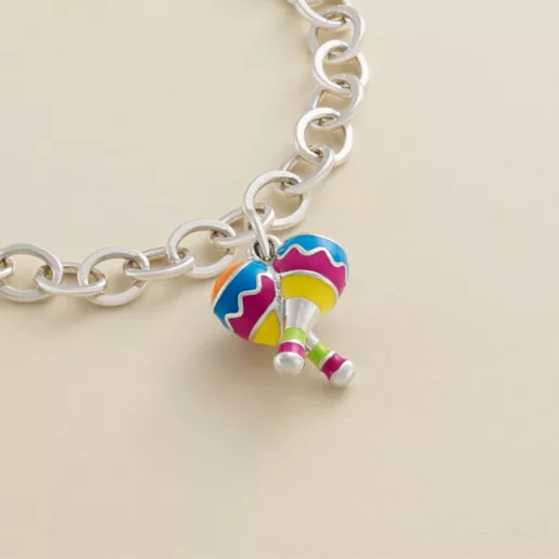 Enamel Festive Maracas Charm
