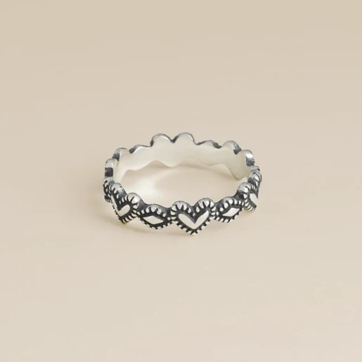 Hearts and Beads Ring