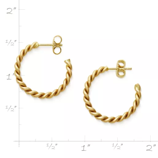 Medium Twisted Wire Hoops