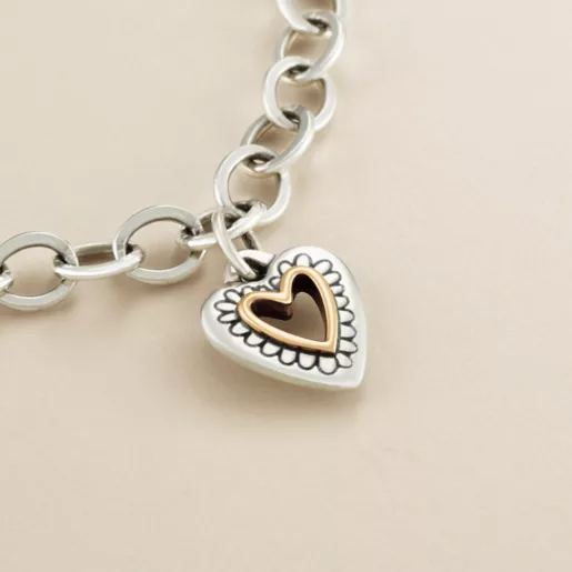 Petite Framed Heart Charm