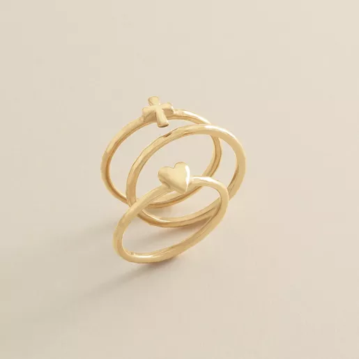 Faith and Love Ring Set