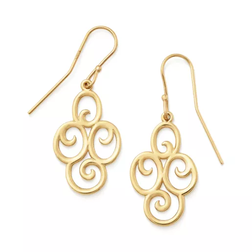 Four Swirl Dangle Earrings