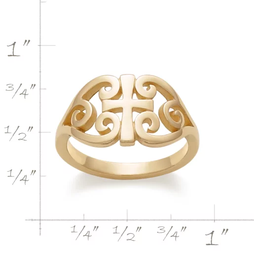 Scroll Cross Ring