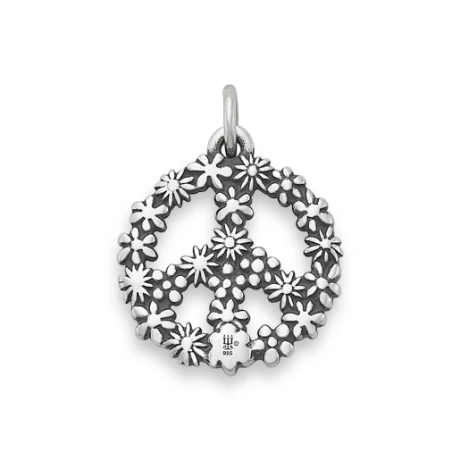 Floral Peace Sign Charm
