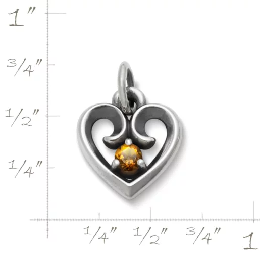 Avery Remembrance Heart Birthstone Pendant