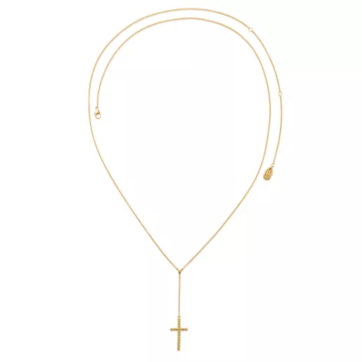 Floral Latin Cross Necklace