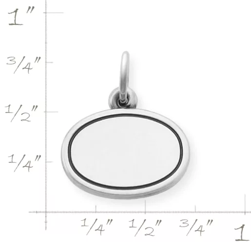 Engravable Oval Disc Charm