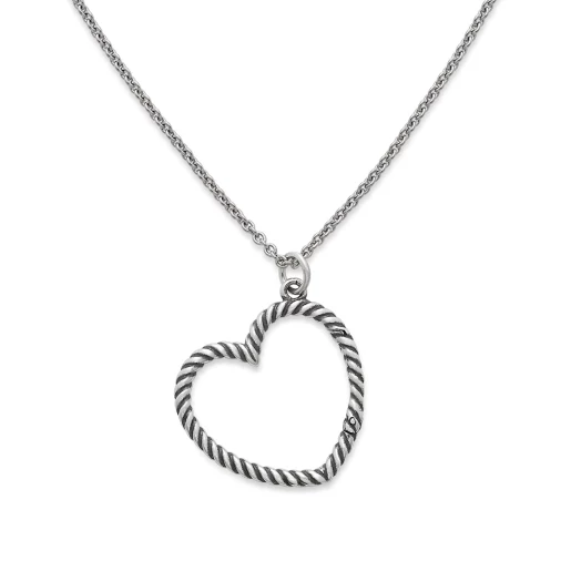 Changeable Heart Charm Holder Necklace