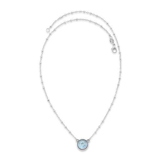 Sculpted Daisy Layered Gemstone Necklace