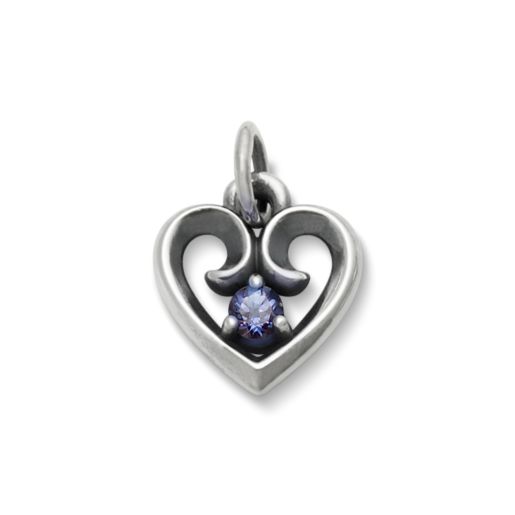 Avery Remembrance Heart Birthstone Pendant