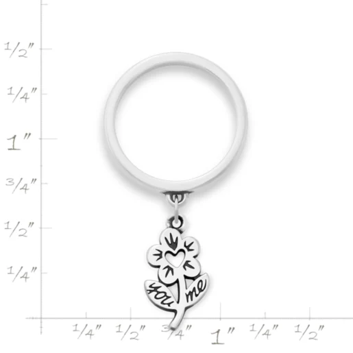 You and Me Blossom Charm Dangle Ring