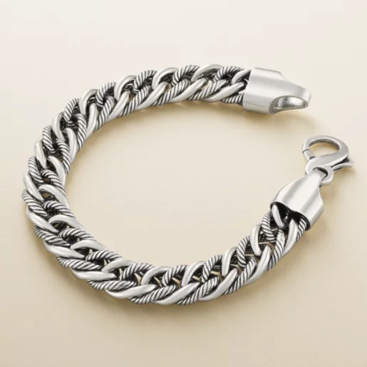 Bold Twisted Link Curb Bracelet