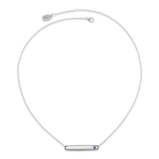 Engraveable Horizon Gemstone Necklace