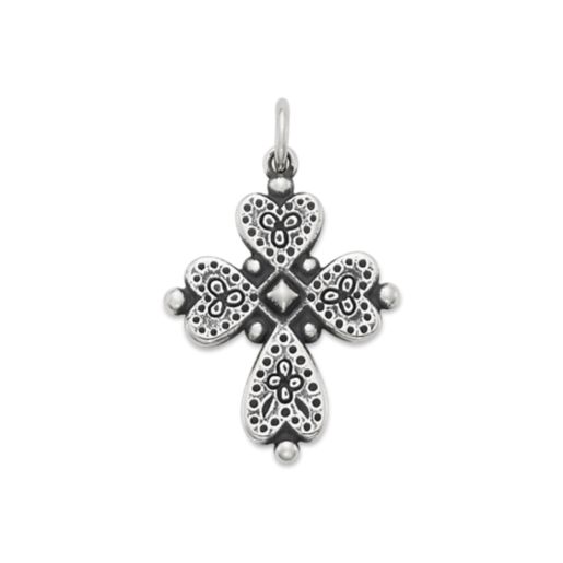 Heart's Devotion Cross Charm