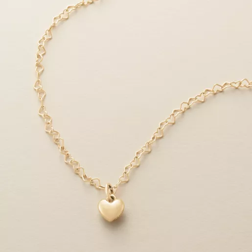 Gold Layered Necklaces with Faith and Heart Charms