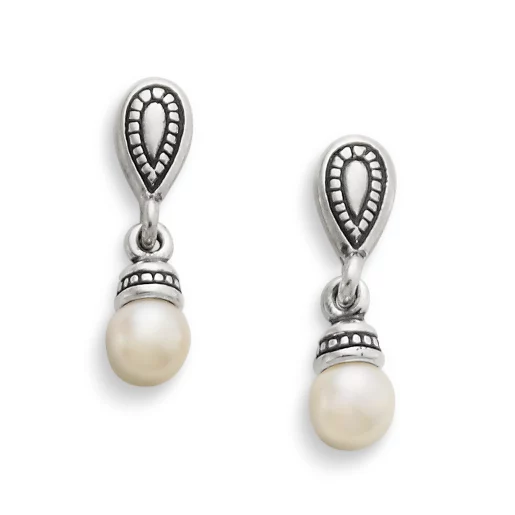 Vintage Cultured Pearl Drop Earrings